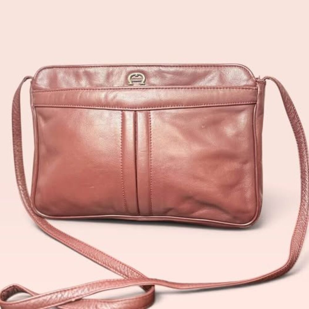 Vintage Etienne Aigner Burgundy Leather Crossbody Bag